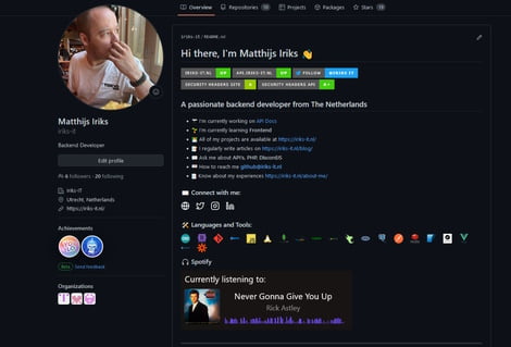 Spotify in your GitHub profile?