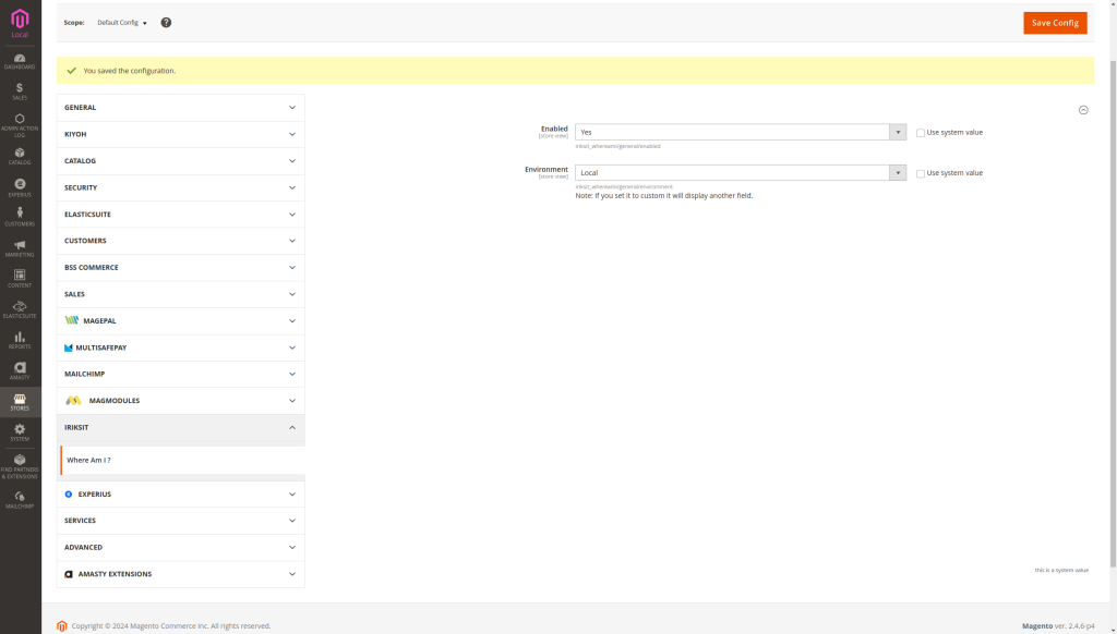 Magento 2 module : Storemanager locally